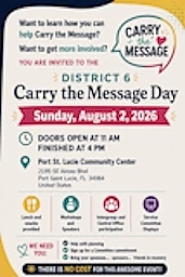 District 6 Carry the Message Day flyer
